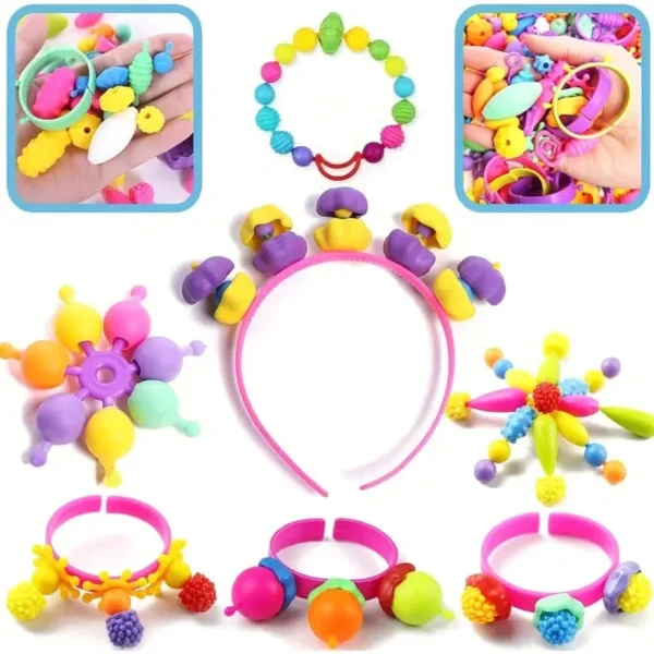 Pop snap pärlkit - Gör dina egna smycken och hår accessoarer - Bild 2
