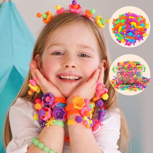 Pop snap pärlkit - Gör dina egna smycken och hår accessoarer - Bild 4