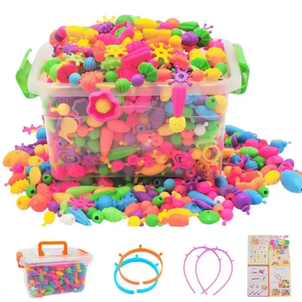 Pop snap pärlkit - Gör dina egna smycken och hår accessoarer - Bild 5
