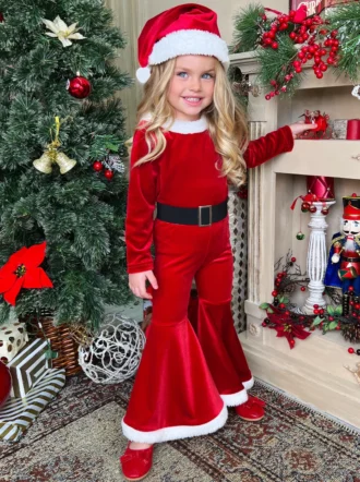 Little Santa velvet set