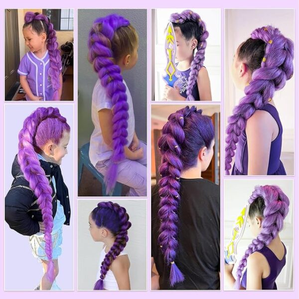 Iconic Braid – Lila Flätextensions (60cm) - Bild 4