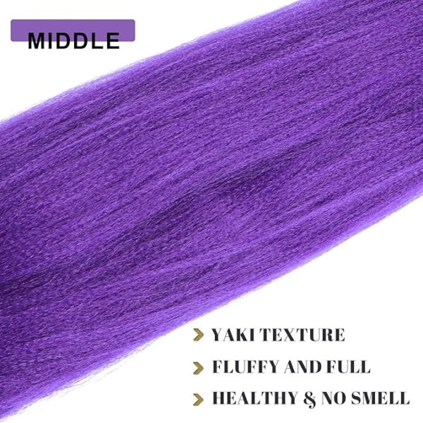 Iconic Braid – Lila Flätextensions (60cm) - Bild 7
