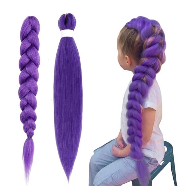 Iconic Braid – Lila Flätextensions (60cm) - Bild 2