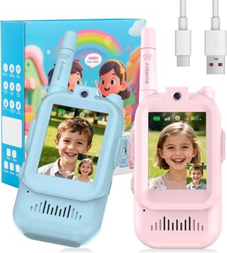 Walkie Talkies med Video & Röstfilter – För Lek, Skratt & Äventyr! (2-pack)
