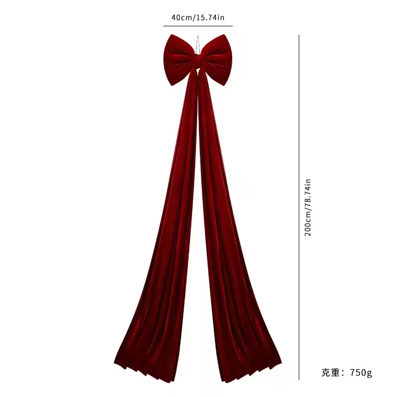 Extra Stor Julrosett i Sammet – För Gran, Dörr & Dekor - Bild 14