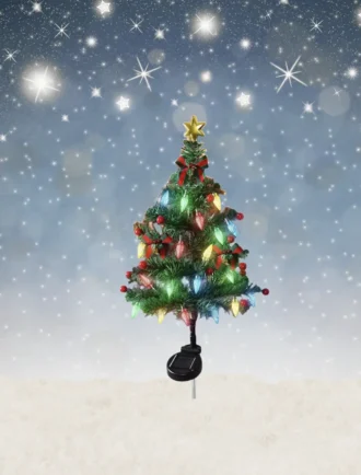 Solar Fir Tree: Charmig Julgran med Belysning & Pynt